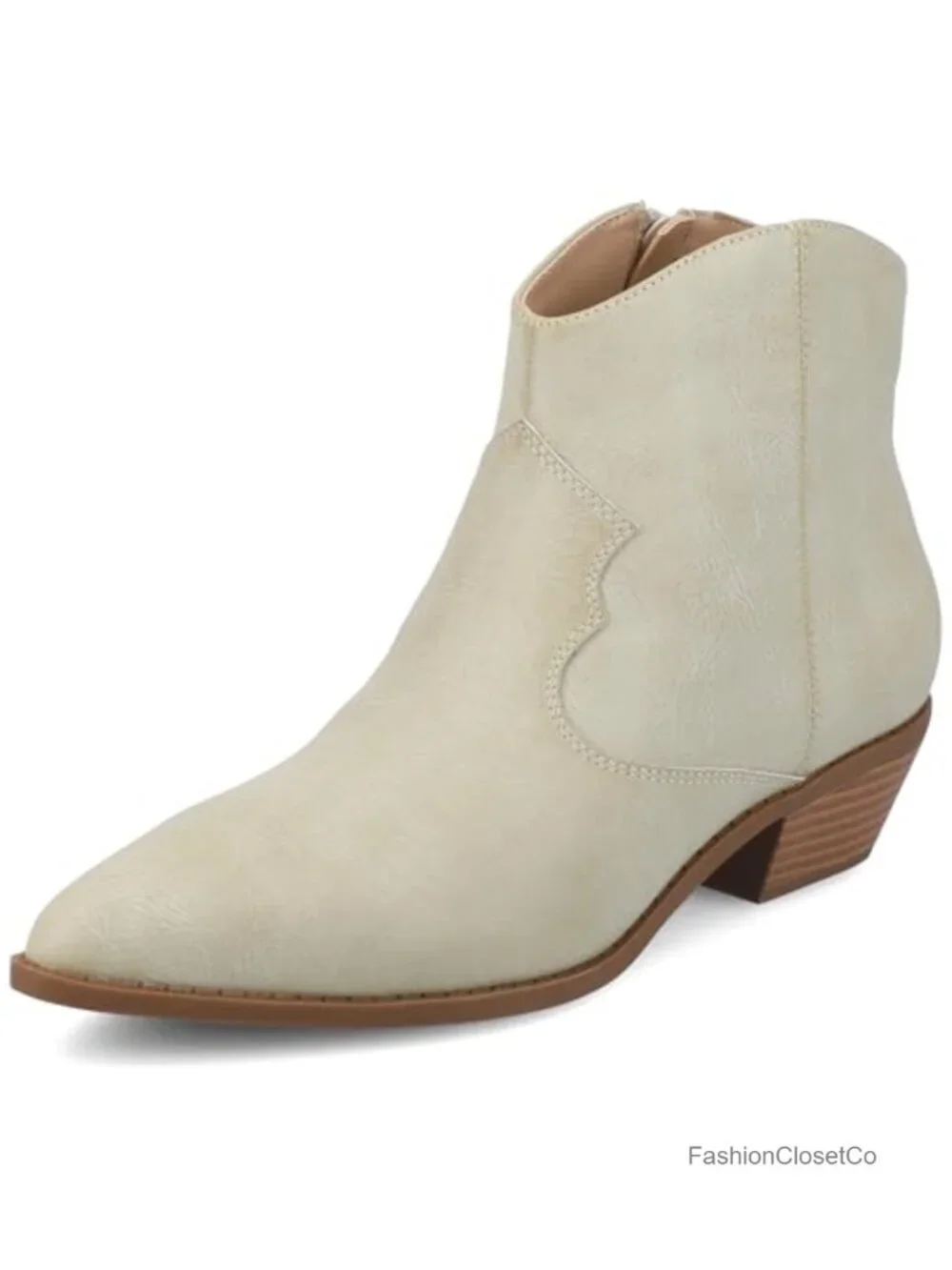 Western Pull-On Ankle Booties with Cuban Heel